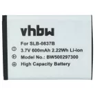 VHBW Battery Samsung SLB-0837b - 500 mAh 3.7 V Li-Ion