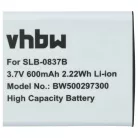VHBW Battery Samsung SLB-0837b - 500 mAh 3.7 V Li-Ion