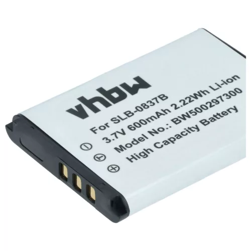 VHBW Battery Samsung SLB-0837b - 500 mAh 3.7 V Li-Ion