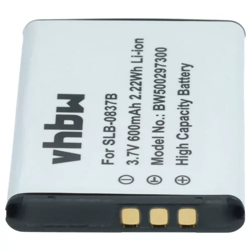 VHBW Battery Samsung SLB-0837b - 500 mAh 3.7 V Li-Ion