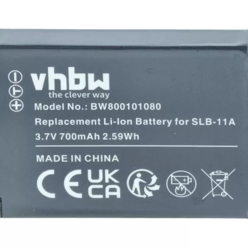 VHBW Akku Samsung SLB-11a - 700 mAh 3,6 V Li-Ion