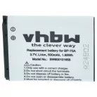VHBW Battery Samsung EA-BP70A, SLB-70A, BP70a, BP-70a - 500 mAh 3.6 V Li-Ion