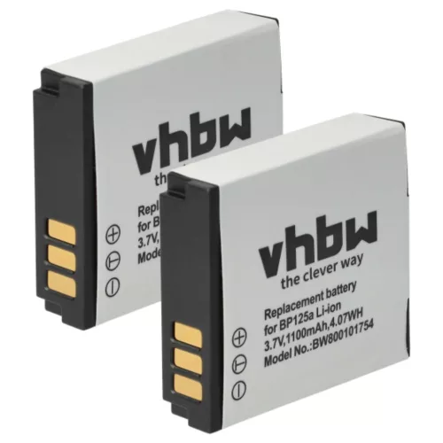 VHBW Video Camera Battery IA-BP125A, AD43-00197A, BP125A, IA-BP125 - 1100 mAh 3.6 V Li-Ion