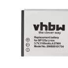 VHBW Video Camera Battery IA-BP125A, AD43-00197A, BP125A, IA-BP125 - 1100 mAh 3.6 V Li-Ion