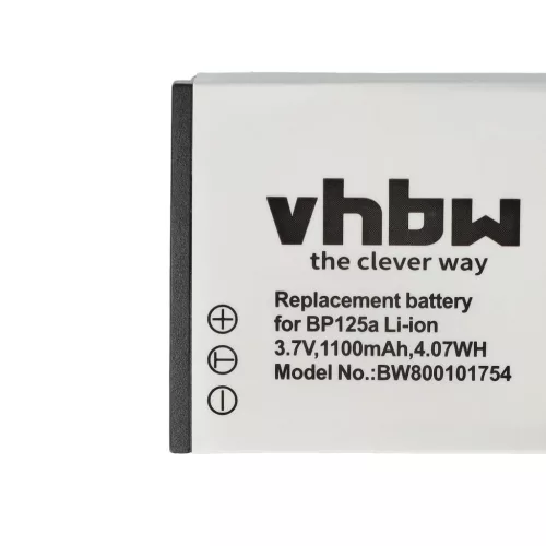 VHBW Video Camera Battery IA-BP125A, AD43-00197A, BP125A, IA-BP125 - 1100 mAh 3.6 V Li-Ion