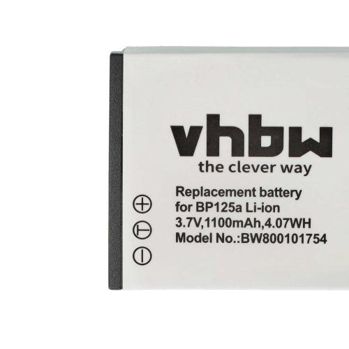 VHBW Videokamera Akku IA-BP125A, AD43-00197A, BP125A, IA-BP125 - 1100 mAh 3,6 V Li-Ion