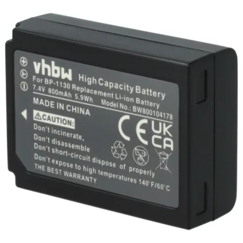VHBW Battery Samsung BP-1030, ED-BP1030 replacement - 800 mAh 7.4 V Li-Ion
