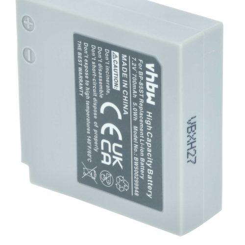 VHBW Video Camera Battery BP-85ST - 700 mAh 7.2 V Li-Ion