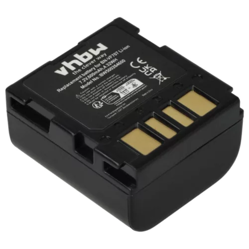 VHBW Videokamera Akku BN-VF714, BN-VF707, BN-VF707U, BN-VF733, BN-VF714U - 600 mAh 7,2 V Li-Ion