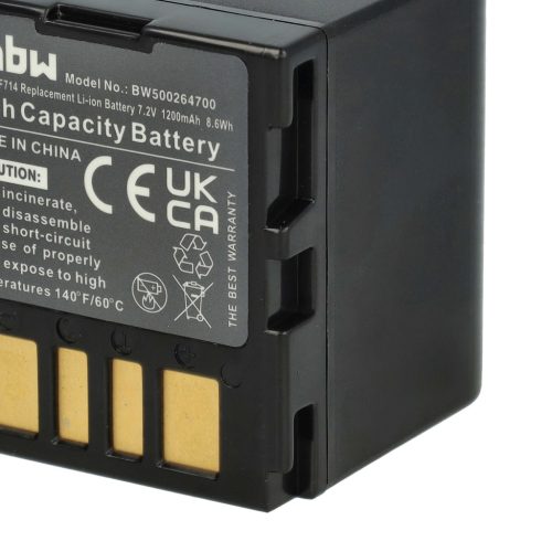 VHBW Videokamera Akkumulátor BN-VF714, BN-VF707, BN-VF707U, BN-VF733, BN-VF714U - 1200 mAh 7,2 V Li-Ion