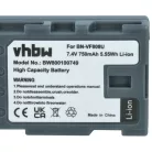VHBW Video Camera Battery BN-VF823, BN-VF808, BN-VF815, BN-VF808U, BN-VF815U - 750 mAh 7.4 V Li-Ion