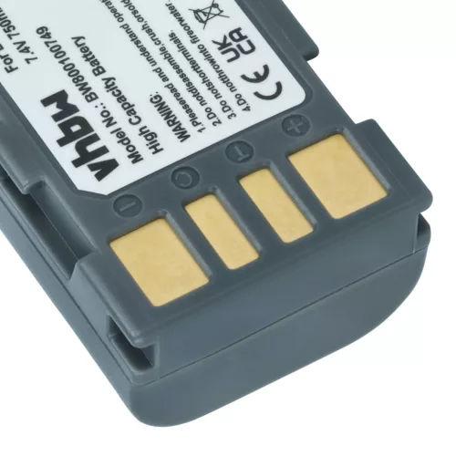 VHBW Video Camera Battery BN-VF823, BN-VF808, BN-VF815, BN-VF808U, BN-VF815U - 750 mAh 7.4 V Li-Ion