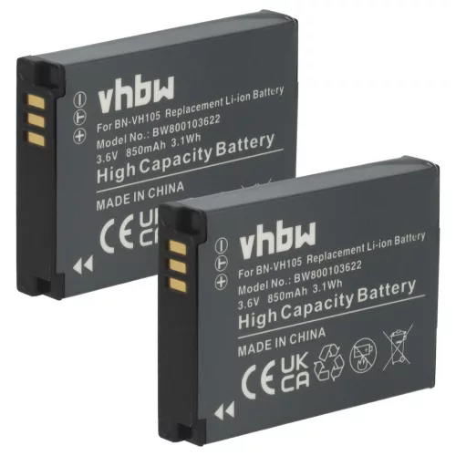 VHBW Videokamera Akku JVC BN-VH105 - 850 mAh 3,6 V Li-Ion