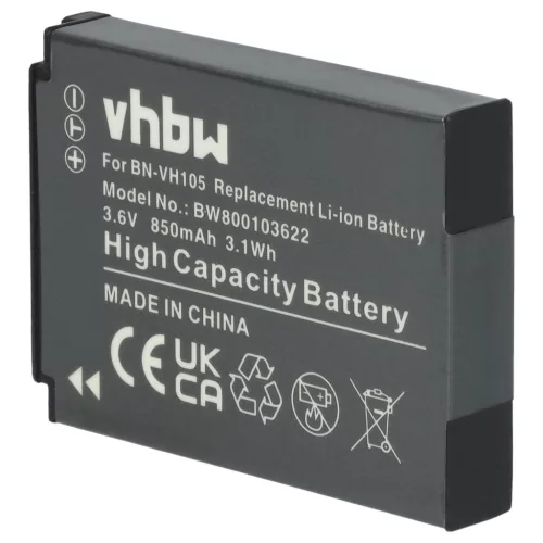 VHBW Videokamera Akku JVC BN-VH105 - 850 mAh 3,6 V Li-Ion