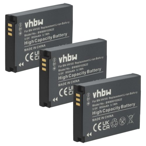 VHBW Videokamera Akku JVC BN-VH105 - 850 mAh 3,6 V Li-Ion