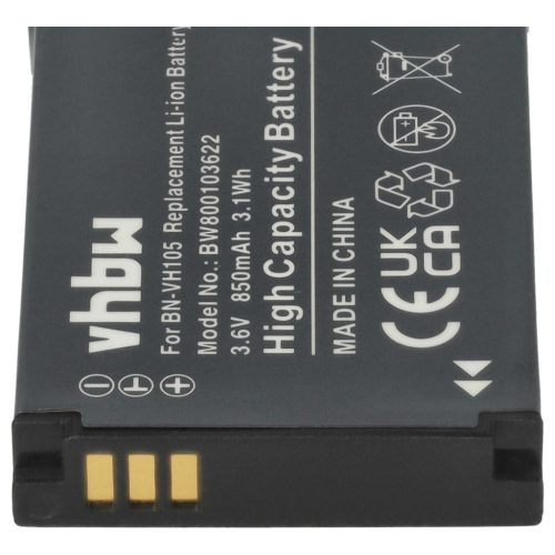 VHBW Videokamera Akku JVC BN-VH105 - 850 mAh 3,6 V Li-Ion