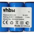 VHBW Gardena Accu45, Accu60, Accu 60 (08800-00.630.00) Lawn Mower Battery - 3000 mAh 3.6 V NiMH