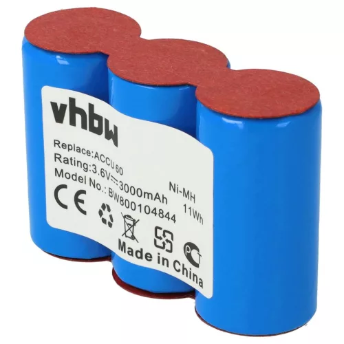 VHBW Gardena Accu45, Accu60, Accu 60 (08800-00.630.00) Lawn Mower Battery - 3000 mAh 3.6 V NiMH