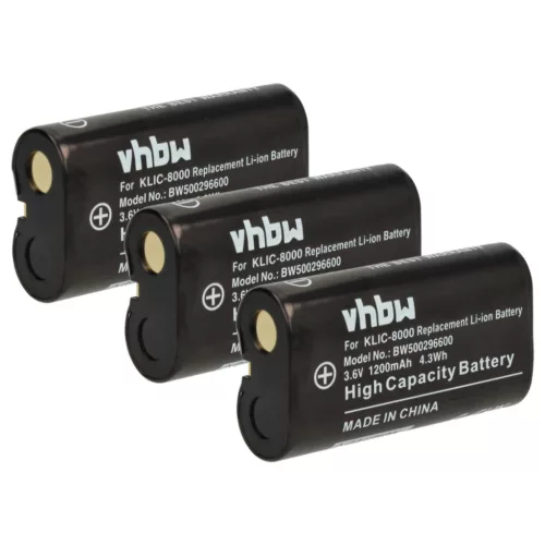 VHBW Akku Kodak Klic-8000, RB50 - 1200 mAh 3,6 V Li-Ion
