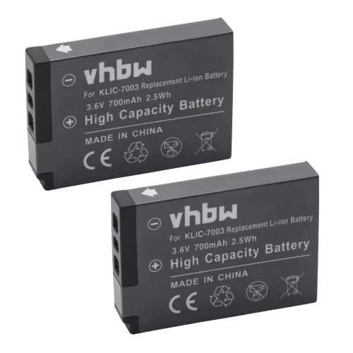 VHBW Akku Kodak Klic-7003 - 700 mAh 3,6 V Li-Ion