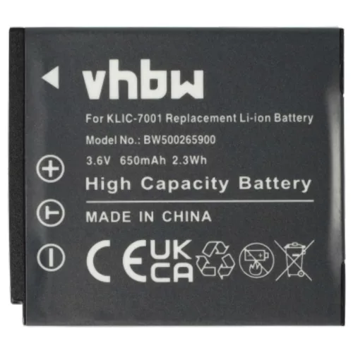 VHBW Battery BenQ DLi-213 replacement - 650 mAh 3.6 V Li-Ion