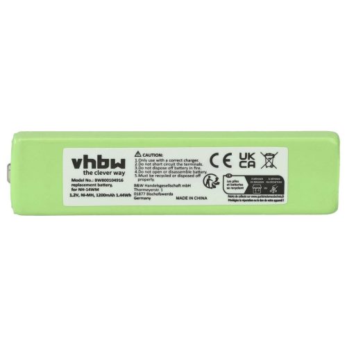 VHBW MP3 Player Battery for Aiwa MHB-901 - 1200 mAh 1.2 V NiMH