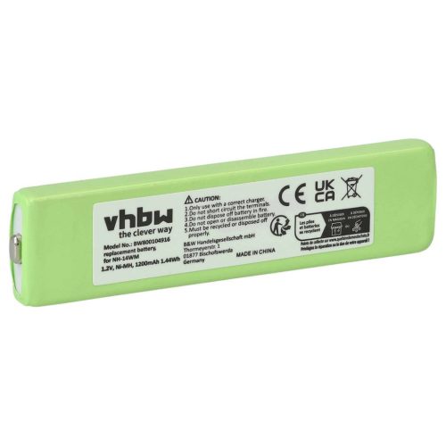 VHBW MP3 Player Battery for Aiwa MHB-901 - 1200 mAh 1.2 V NiMH