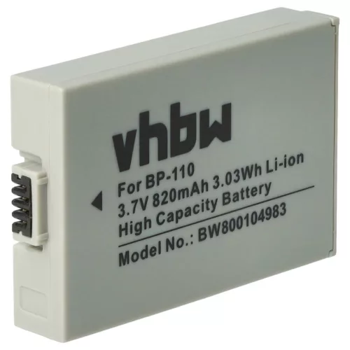 Videokamera Akku Canon BP-110 - 800 mAh 3,7 V Li-Ion