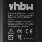 VHBW Lawn Mower Battery Gardena 8835, 8835-20, 8835-U, 8835-00.701.00 - 3000mAh 18V Li-Ion, black