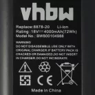 VHBW Gardena 8835, 8835-20, 8835-U, 8835-00.701.00 Lawn Mower Battery - 4000 mAh 18 V Li-Ion, Black