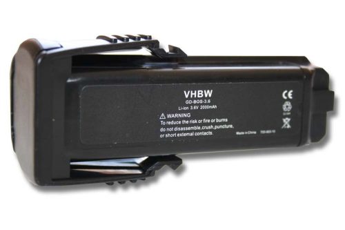 VHBW Elektromos kéziszerszámgép akkumulátor Bosch GSR Mx2Drive, GSR PRODRIVE fúrókhoz - 3.6V, Li-Ion, 2000mAh