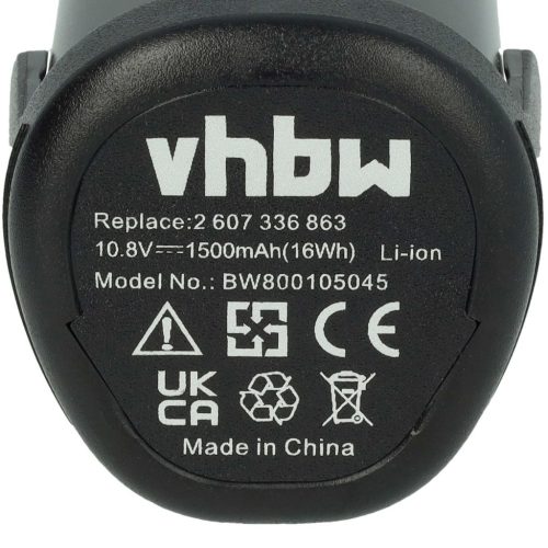 VHBW Electric Hand Tool Battery Bosch PMF 10.8 LI, PSM 10.8 LI, PSR 10.8 Li-2 - 10.8V, Li-Ion, 1500mAh