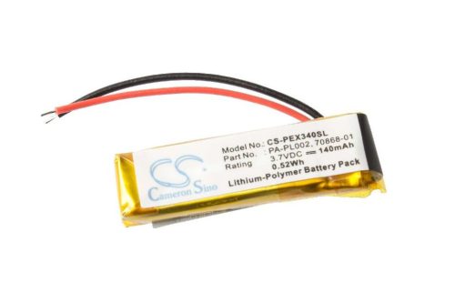 Vezeték nélküli fejhallgató akku a Jabra AHB371030PA, 73366-01, 70868-1 számára - 140 mAh 3,7 V Li-polimer