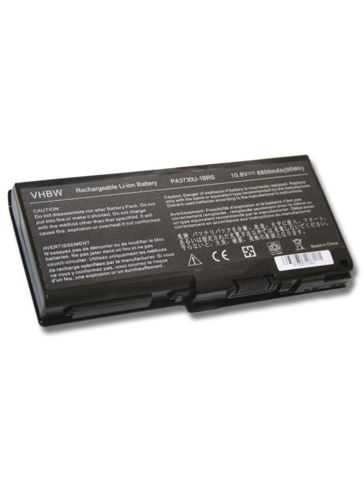 Notebook akkumulátor  Toshiba PA3729U-1BAS, PA3730, PA3729U-1BRS - 8800 mAh 10,8 V Li-Ion, fekete