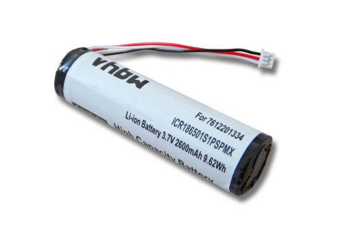 VHBW GPS Akku BLAUPUNKT ICR186501S1PSPMX, 7612201334, SDI1865L2401S1PMXZ - 2600 mAh 3,7 V Li-Ion