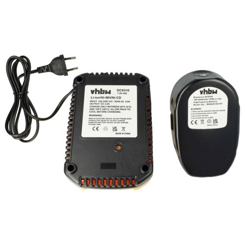 VHBW Elektrowerkzeug Akku für DeWalt DC9180 - 4000 mAh, 18 V, Li-Ion, mit Ladegerät