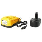 VHBW Elektrowerkzeug Akku für DeWalt DC9180 - 4000 mAh, 18 V, Li-Ion, mit Ladegerät