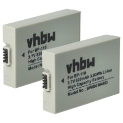   VHBW Videokamera Akku Canon BP-110 Ersatz - 800 mAh 3,7 V Li-Ion