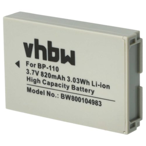 VHBW Videokamera Akku Canon BP-110 Ersatz - 800 mAh 3,7 V Li-Ion