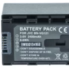 VHBW Video Camera Battery BN-VG121, BN-VG121AC, BN-VG121E, BN-VG121SU - 2400 mAh 3.6 V Li-Ion