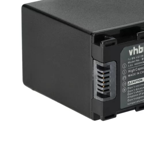 VHBW Videokamera Akku BN-VG138SU, BN-VG138, BN-VG138E, BN-VG138AC - 4000 mAh 3,6 V Li-Ion