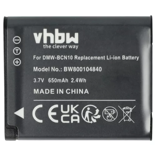 VHBW Akku Leica BP-DC14, BP-DC14E - 650 mAh 3,7 V Li-Ion