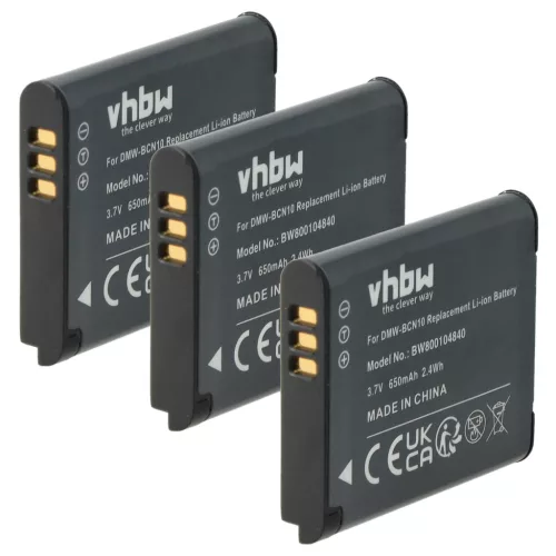 VHBW Battery Leica BP-DC14E, BP-DC14 - 650 mAh 3.7 V Li-Ion