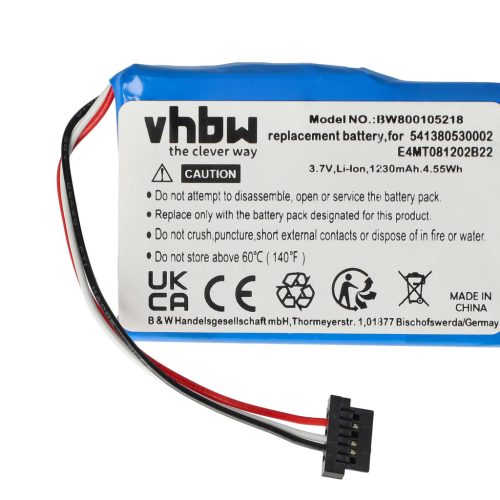 VHBW GPS Akku 541380530002, BP/LP1200/11/B0001 MX, BP/LP1230/11/A0001U - 1200 mAh 3,7 V Li-Ion