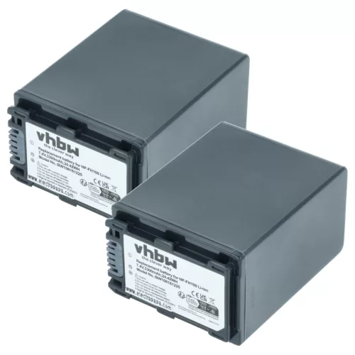 VHBW Videokamera Akku NP-FH50, NP-FH100, NP-FH70, NP-FH40 - 3300 mAh 7,4 V Li-Ion