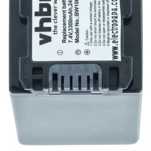 VHBW Videokamera Akku NP-FH50, NP-FH100, NP-FH70, NP-FH40 - 3300 mAh 7,4 V Li-Ion