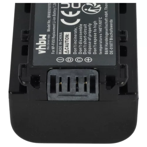 VHBW Video Camera Battery NP-FV40, NP-FV50, NP-FV30 - 600 mAh 7.2 V Li-Ion