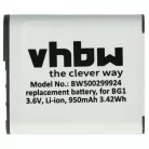 VHBW Camera Battery NP-FG1, NP-BG1 - 950 mAh 3.6 V Li-Ion