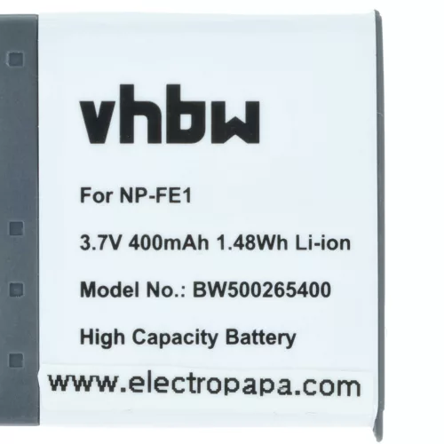 VHBW Camera Battery NP-FE1 - 370 mAh 3.6 V Li-Ion