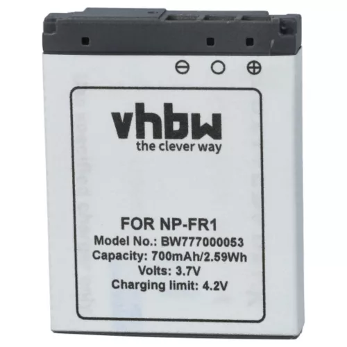 VHBW Battery instead of Sony NP-FR1 - 700 mAh 3.6 V Li-Ion